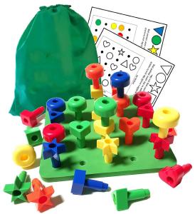Hot Sale Toy Wholesale Color Sorting Peg Board Toddler Toys Educational Board Game Toys