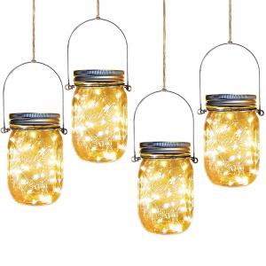 Outdoor Waterproof Solar Mason Jar Lid Copper Wire Light 20LED light