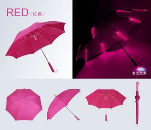 Custom Outdoor Umbrella Colorful Luminous Led Light Up Transparent Rain Umbrella