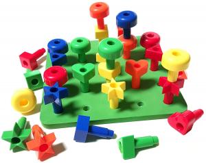 Hot Sale Toy Wholesale Color Sorting Peg Board Toddler Toys Educational Board Game Toys