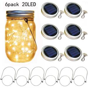 Outdoor Waterproof Solar Mason Jar Lid Copper Wire Light 20LED light